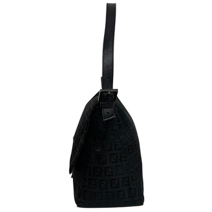 Fendi Black Zucca Monogram Mama Baguette Shoulder Bag