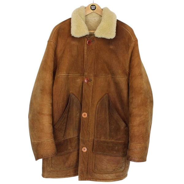 Vintage 1970s Avirex Suede Leather Shearling Pilot Coat