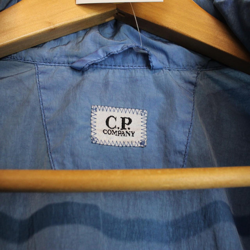 CP Company Blue Chrome Re-Colour Full Zip Lens Jacket