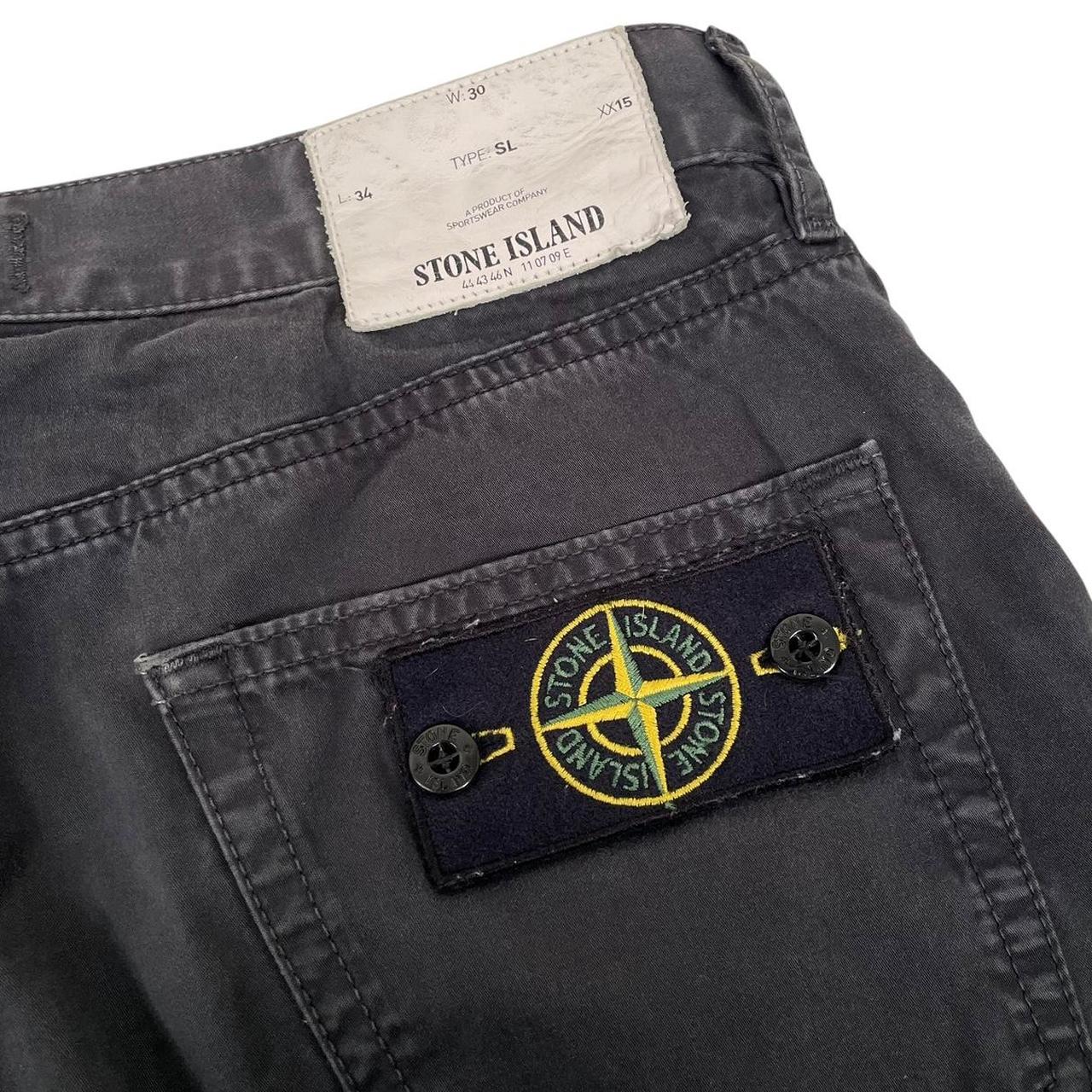 Stone Island AW 2017 Black Slim Fit Cotton Trousers