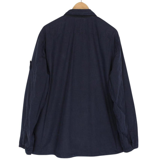 Stone Island SS 2012 Navy Blue Hydrophobic Cotton Overshirt Jacket