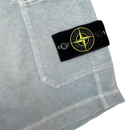 Stone Island SS 2017 Light Blue Cotton Jogger Shorts