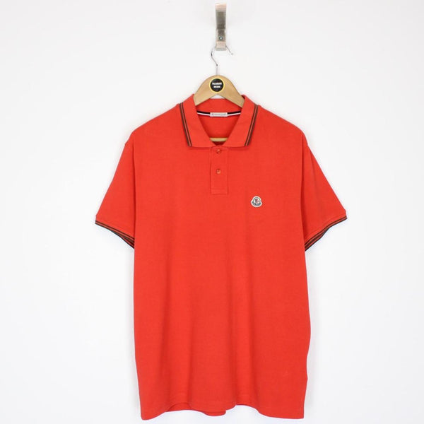 Moncler Maglia Manica Corta Orange Short Sleeve Polo Shirt