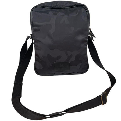 Valentino Garavani Black Camo Nylon Crossbody Messenger Bag