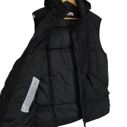 Stone Island AW 2019 Black Garment Dyed Crinkle Reps NY Down Gilet / Bodywarmer