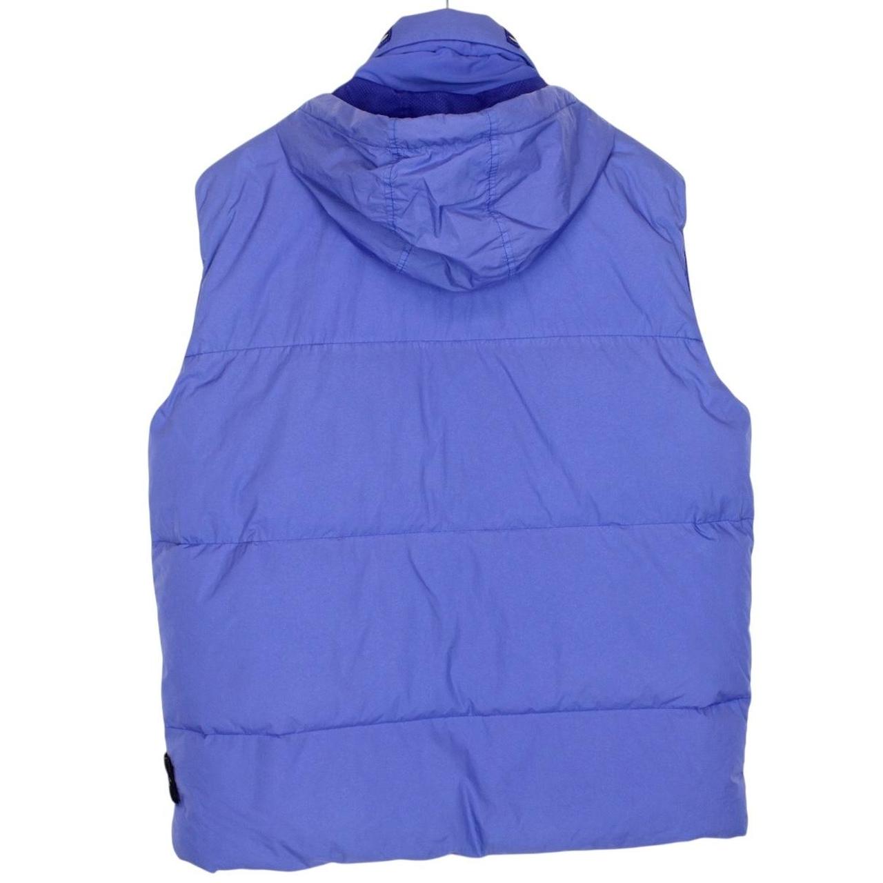 Stone Island AW 2021 Blue Garment Dyed Crinkle Reps NY Down Gilet / Bodywarmer