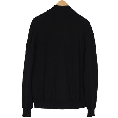Moncler Black Full Zip Down Padded Cotton Cardigan Tricot Jacket