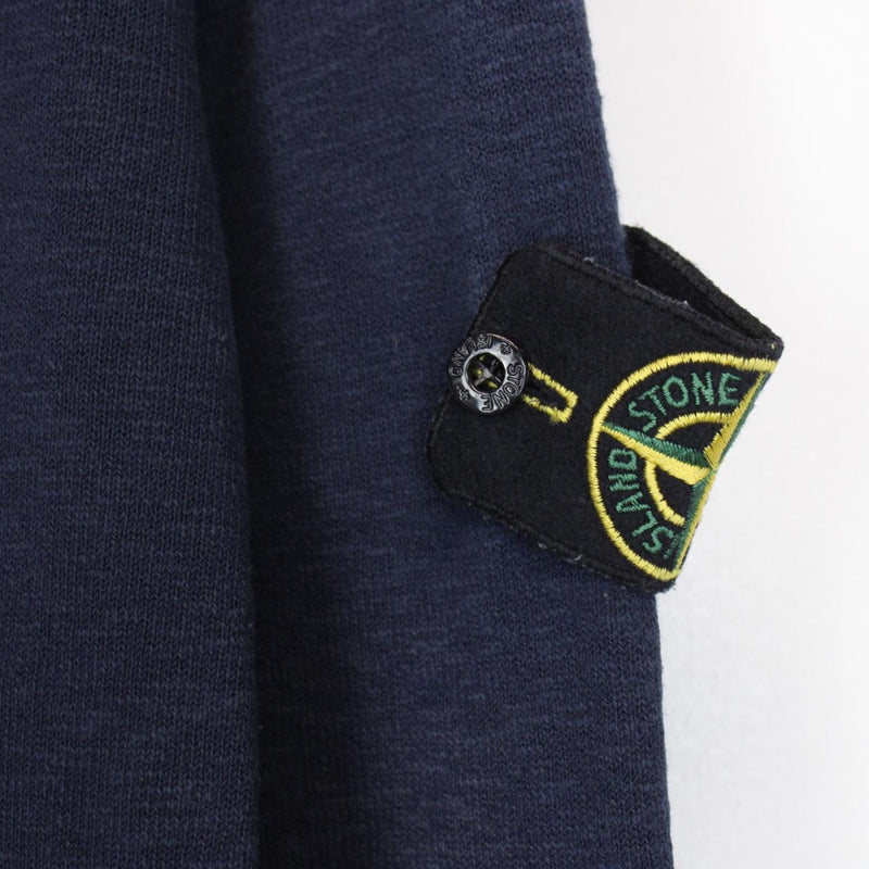 Stone Island SS 2012 Navy Blue Cotton Knit Full Zip Hoodie
