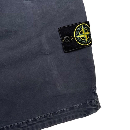 Stone Island SS 2021 Navy Blue Cotton Cargo Shorts