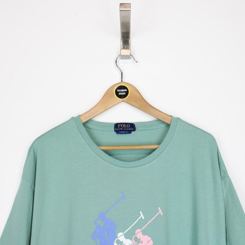 Polo Ralph Lauren Green Big Pony Print Short Sleeve Cotton T-Shirt