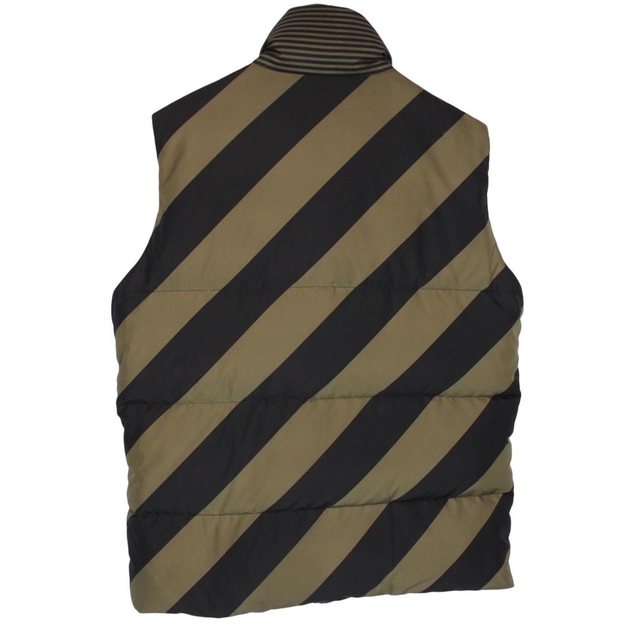 Fendi Brown and Black Zucca Monogram Reversible Down Gilet / Bodywarmer