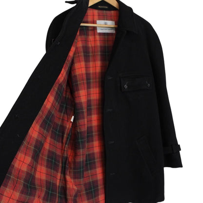 Vintage 80s Aquascutum Black Wool Coat
