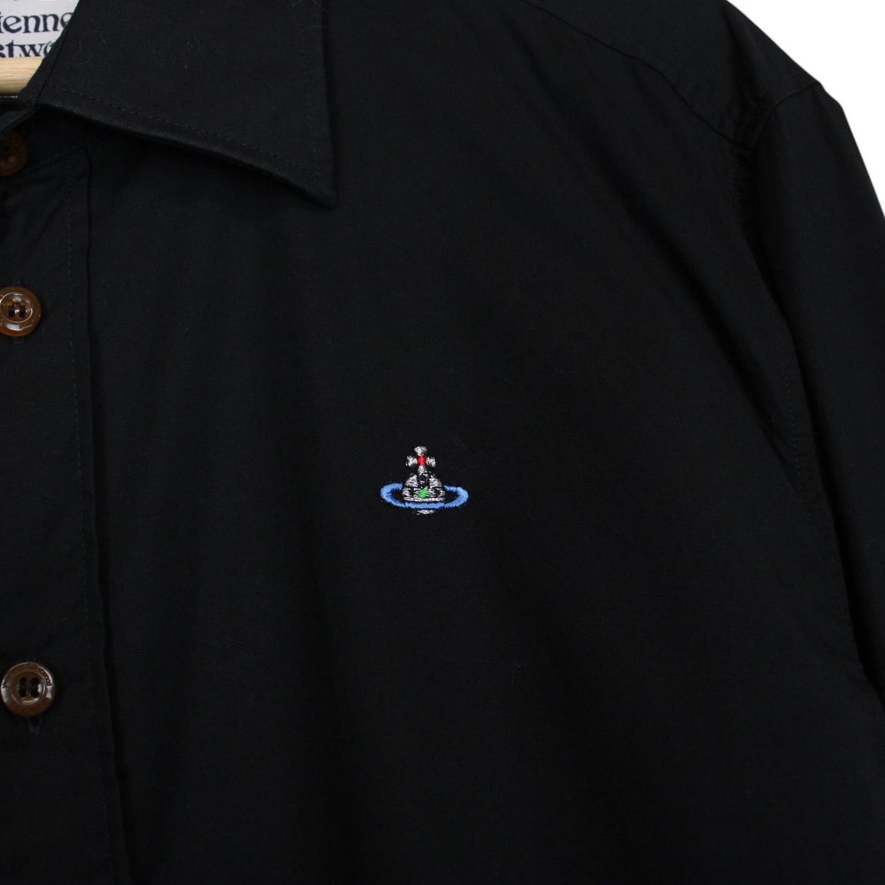 Vivienne Westwood Black Long Sleeve Orb Cotton Shirt