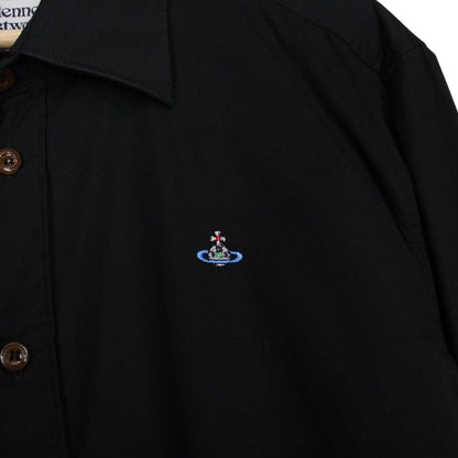 Vivienne Westwood Black Long Sleeve Orb Cotton Shirt