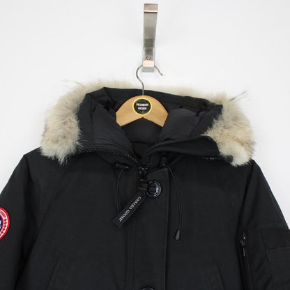Canada Goose Black Chilliwack Bomber Down Jacket with Fur Trim