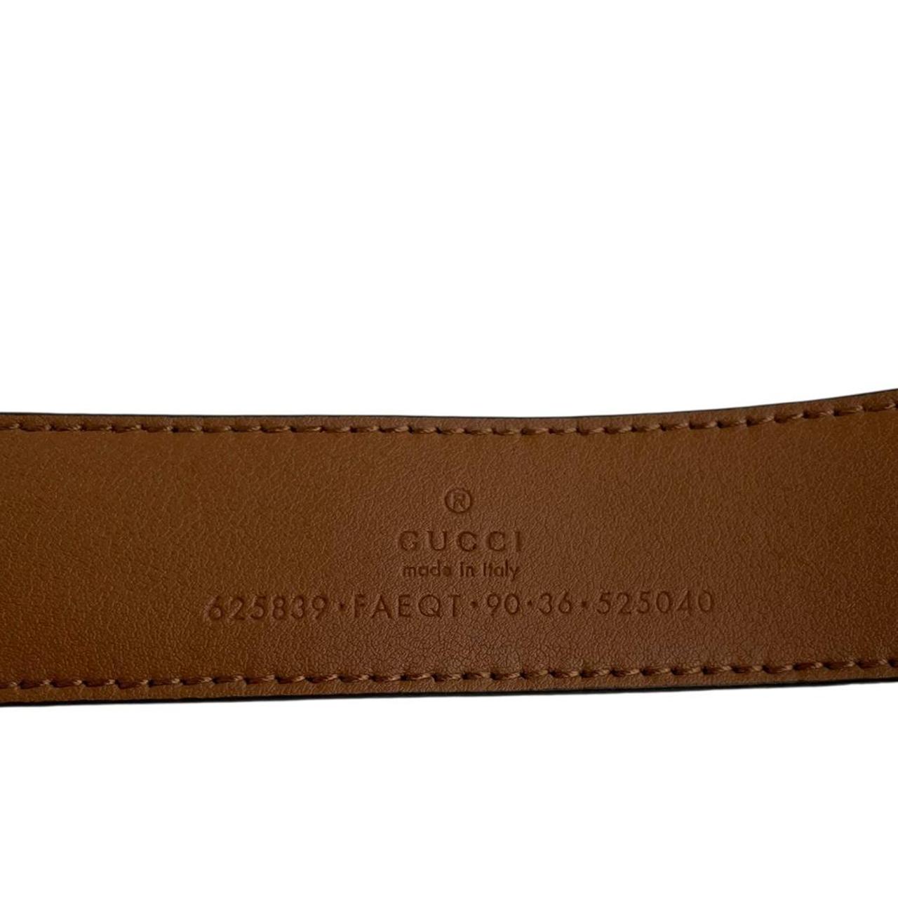 Gucci Light Blue Canvas Denim Monogram Marmont Belt with GG Buckle