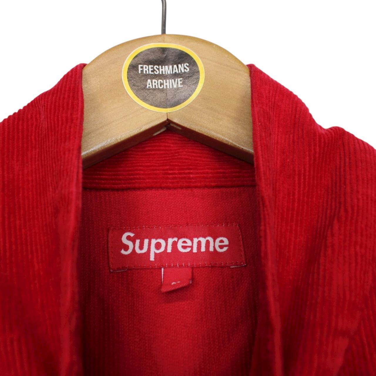 Supreme 2012 Red Corduroy Pullover Box Logo Sweatshirt Jumper