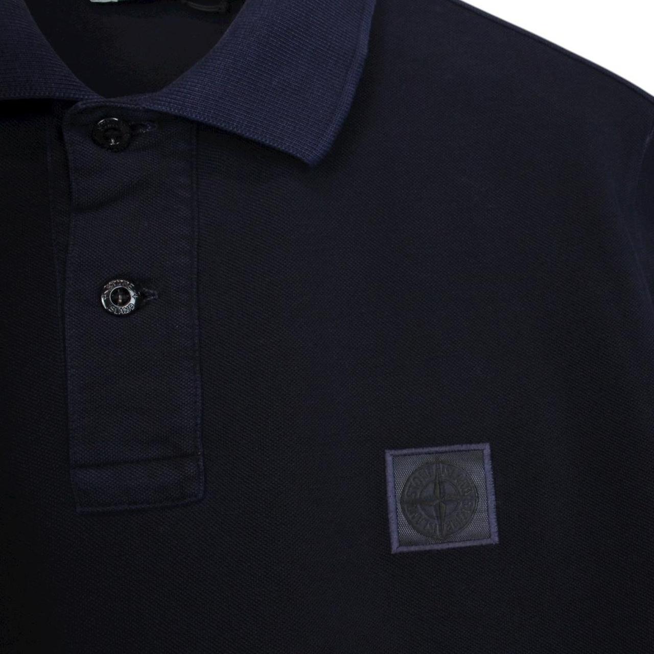Stone Island SS 2018 Navy Blue Short Sleeve Compass Polo Shirt