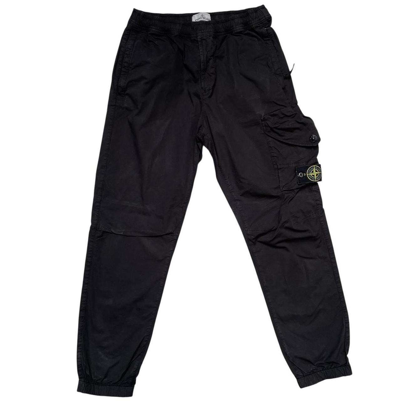Stone Island SS 2024 Black RE-T Fit Cargo Trousers