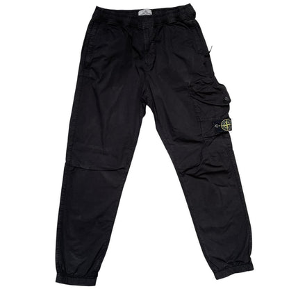 Stone Island SS 2024 Black RE-T Fit Cargo Trousers