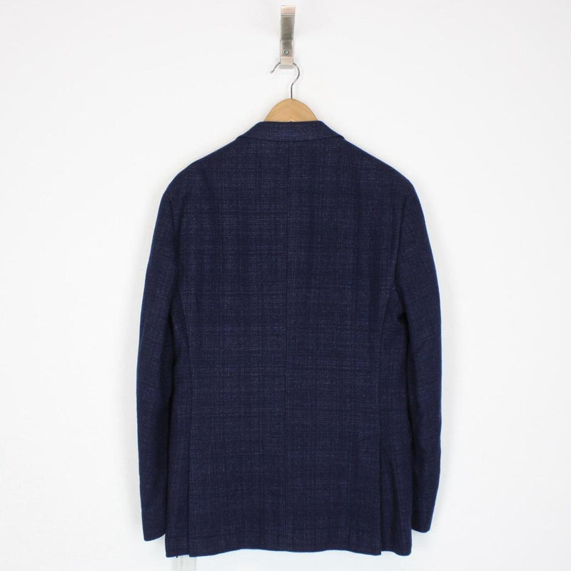 Polo Ralph Lauren Navy Blue Herringbone Blazer Jacket