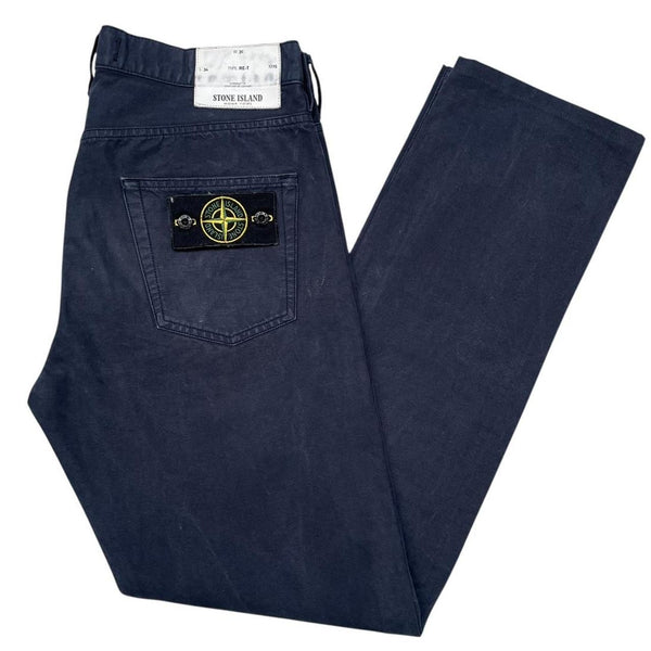 Stone Island AW 2012 Navy Blue RE-T Fit Cotton Trousers