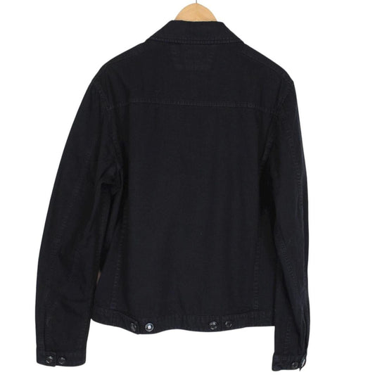 CP Company ‘Blu’ Navy Blue Garment Dyed Button Up Cotton Lens Overshirt