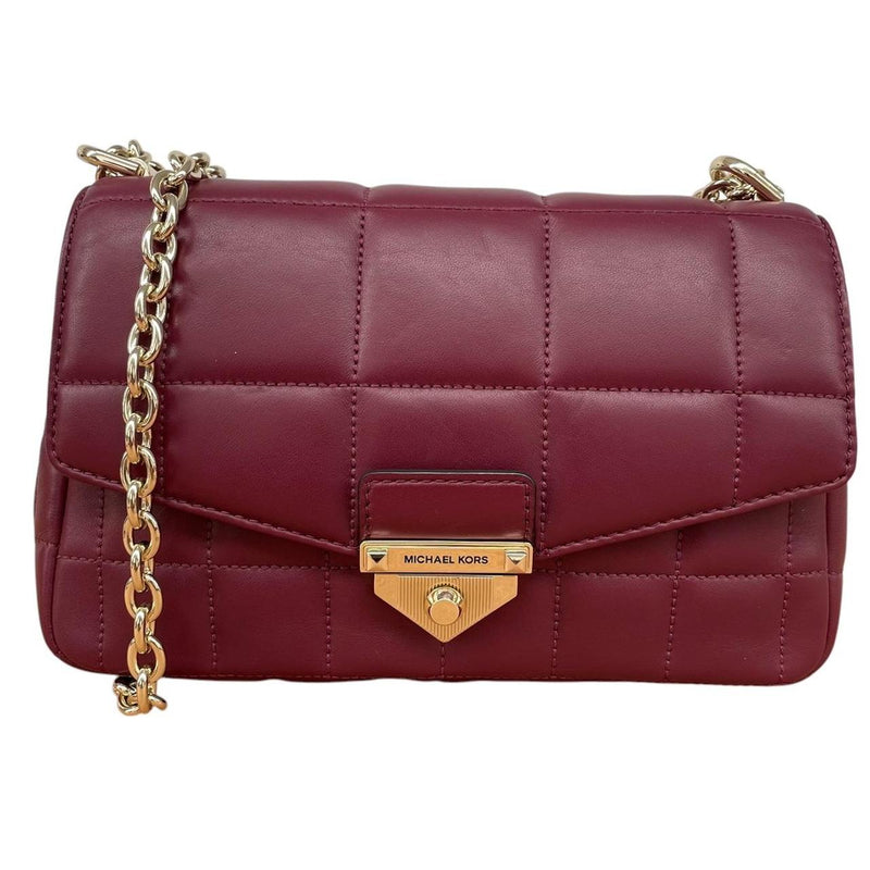 Michael Kors Dark Berry Large SoHo Quilted Shoulder Bag