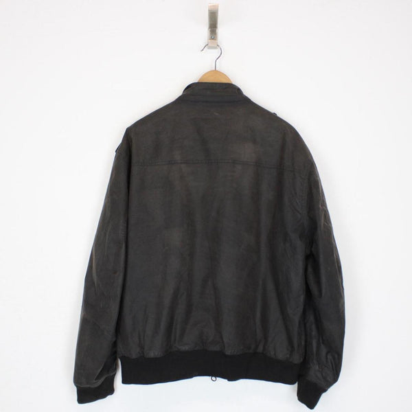 Vintage Barbour Black Wax Flyer Jacket