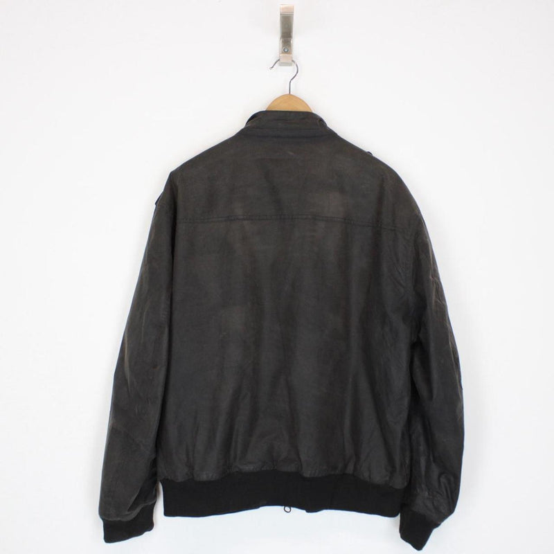 Vintage Barbour Black Wax Flyer Jacket