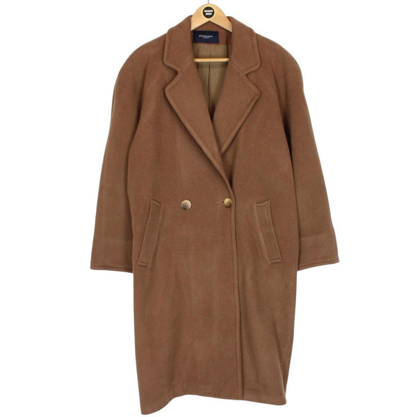Vintage 90s Burberry Tan Brown Wool Overcoat