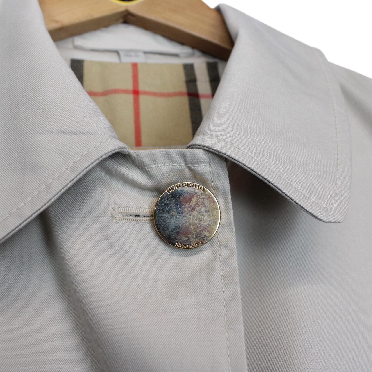 Burberry London Beige Nova Check Single Breasted Trench Coat