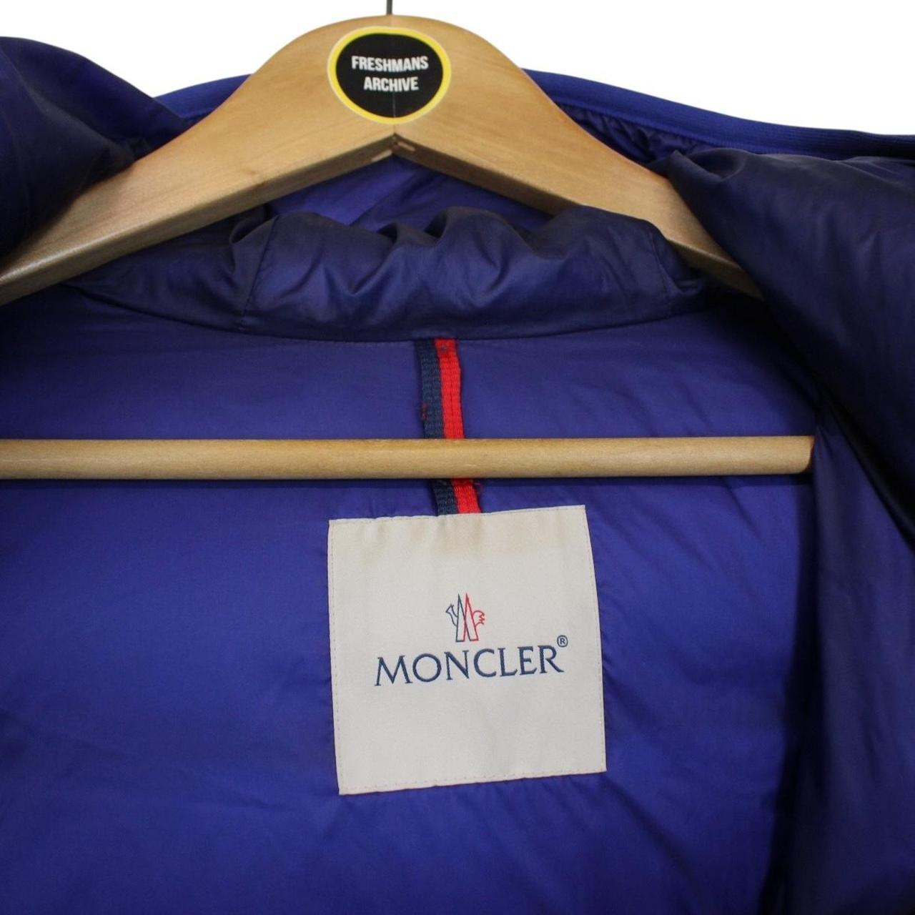 Moncler Chauvon Navy Blue Full Zip Hooded Down Jacket