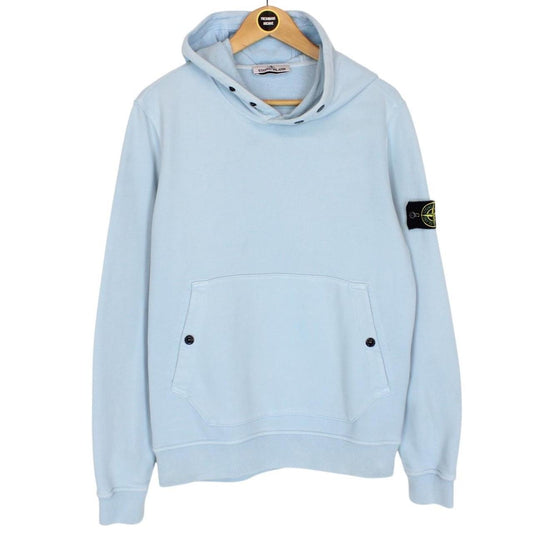 Stone Island AW 2023 Blue Cotton Hoodie Jumper