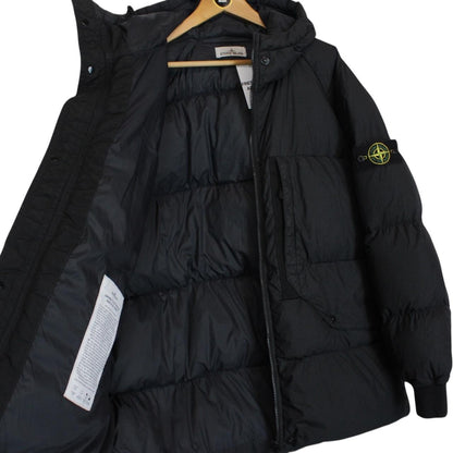 Stone Island AW 2023 Black Garment Dyed Crinkle Reps R-NY Down Puffer Jacket