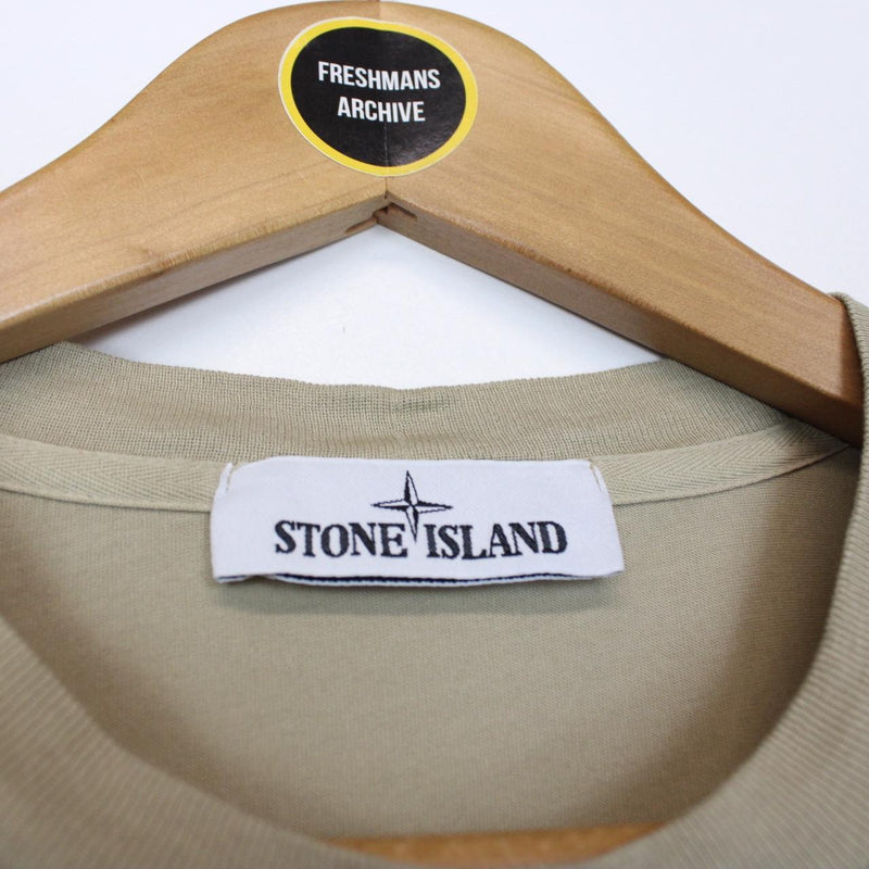 Stone Island AW 2021 Beige Short Sleeve Compass T-Shirt