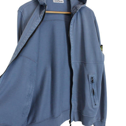 Stone Island SS 2013 Blue Cotton Full Zip Hoodie Jumper