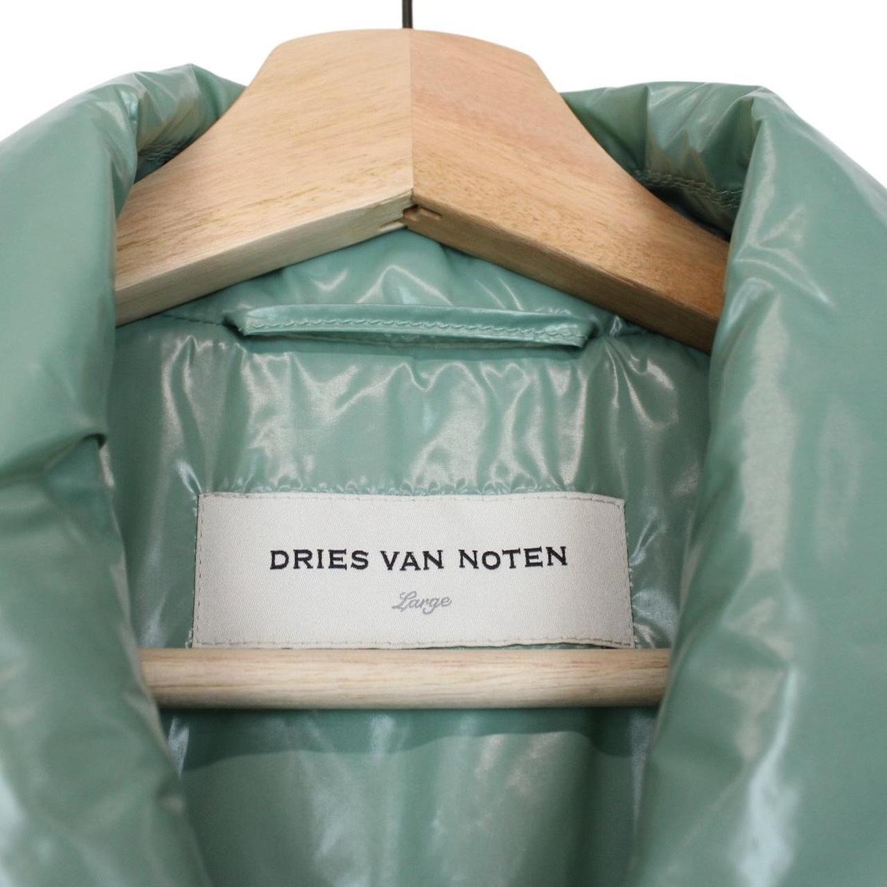Dries Van Noten Green Nylon Crinkle Full Zip Jacket