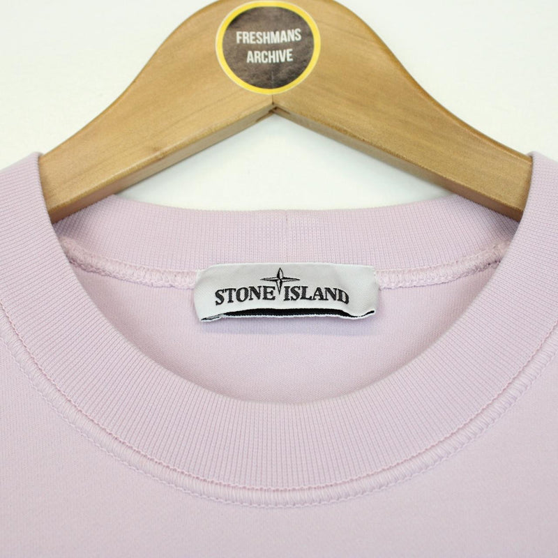 Stone Island SS 2022 Lilac Purple Cotton Sweatshirt Jumper