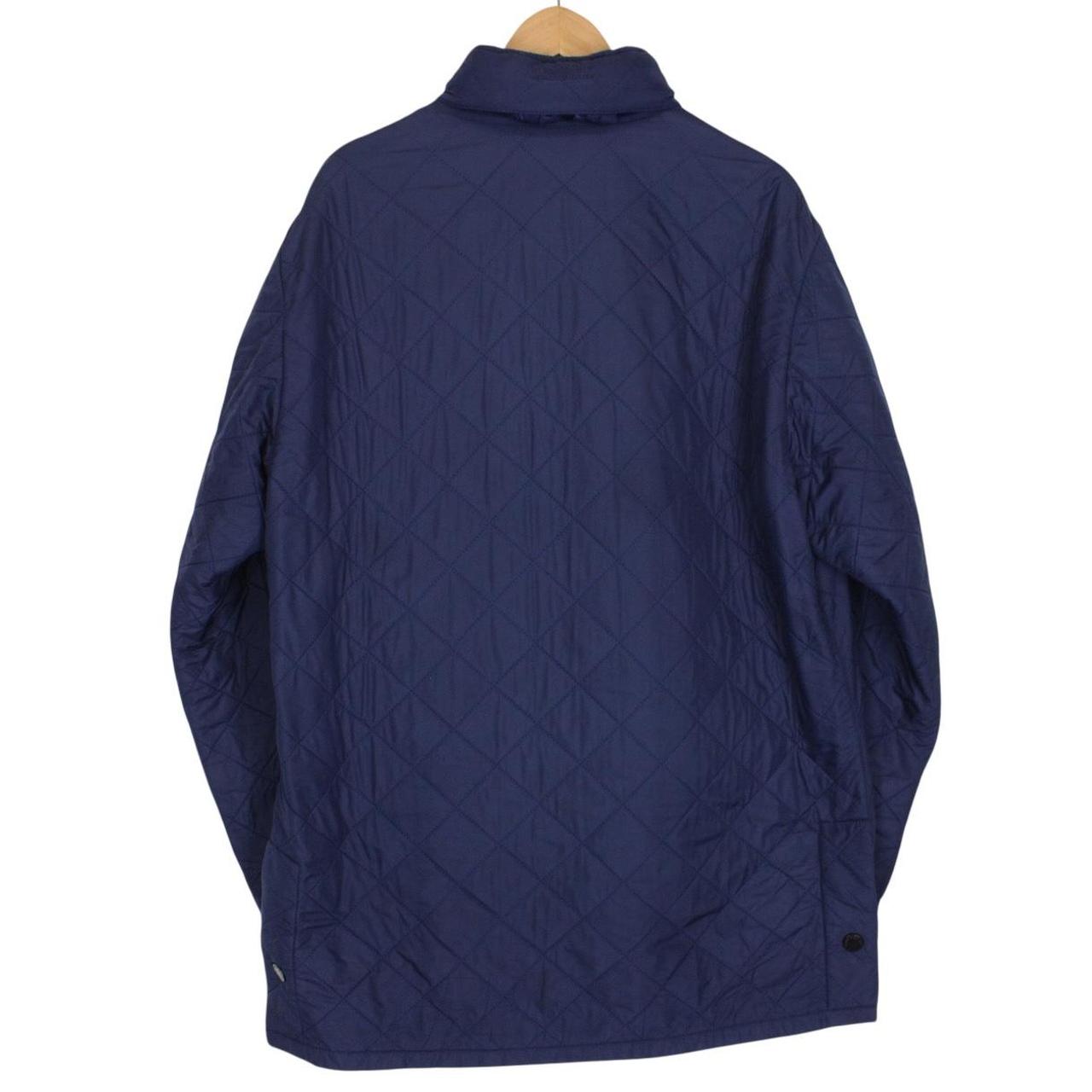 Vintage Burberry London Navy Blue Quilted Coat
