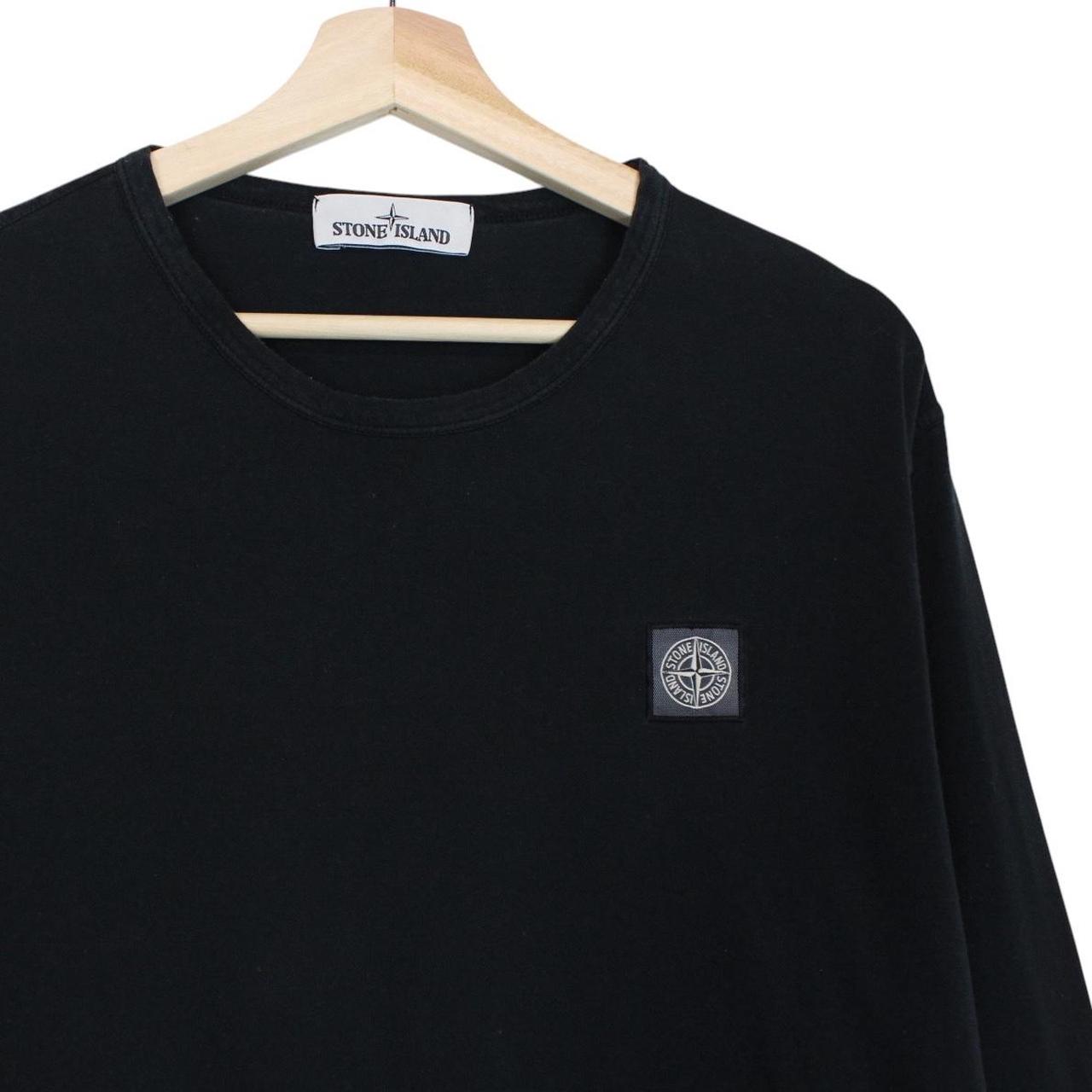 Stone Island SS 2018 Black Long Sleeve Compass T-Shirt