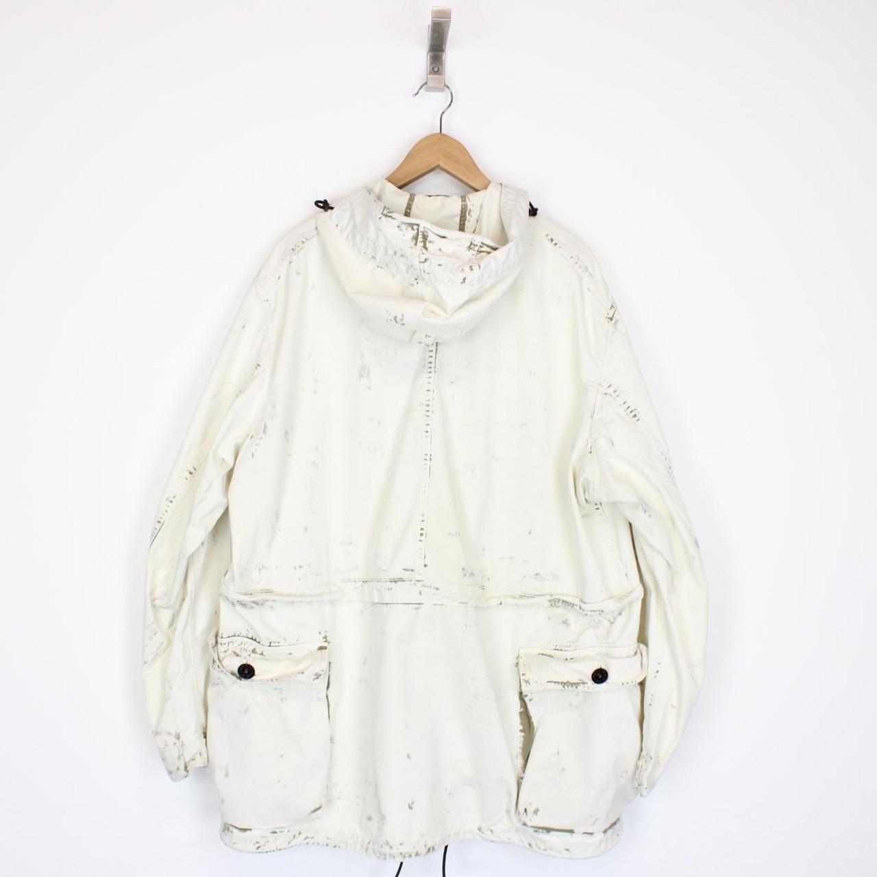 Stone Island SS 2017 Cream and Olive Hand Corrosion on Raso Jacket