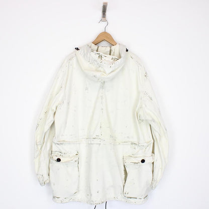 Stone Island SS 2017 Cream and Olive Hand Corrosion on Raso Jacket