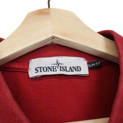 Stone Island AW 2016 Red Long Sleeve Compass Polo Shirt