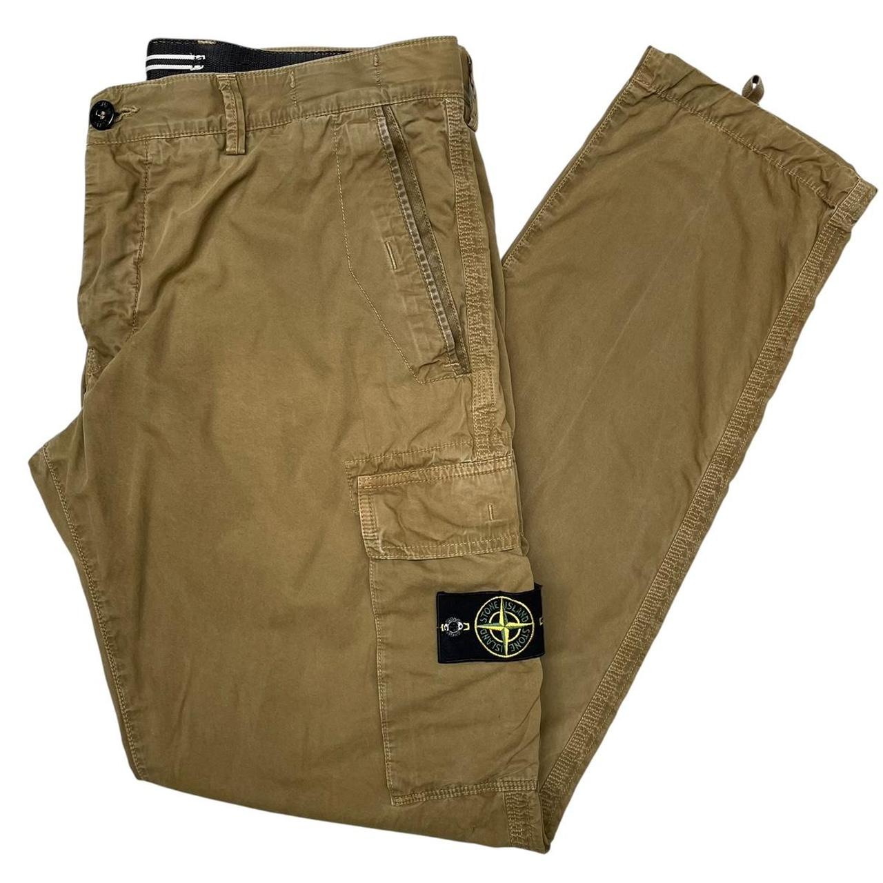 Stone Island SS 2014 Khaki Green Slim Fit Cargo Trousers