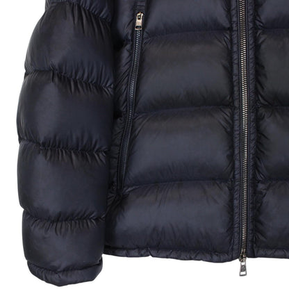Moncler Pascal Navy Blue Full Zip Hooded Down Puffer Jacket