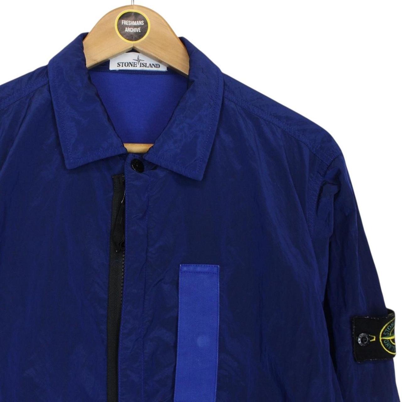 Stone Island AW 2017 Blue Full Zip Nylon Metal Overshirt Jacket