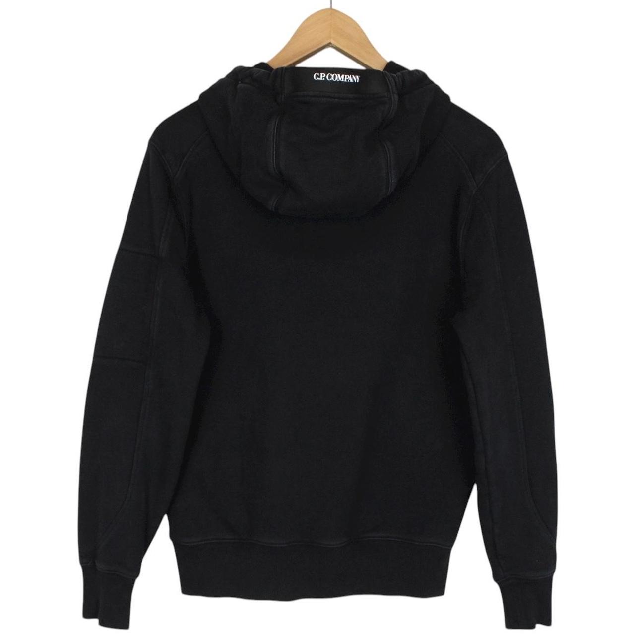 CP Company Black Cotton Lens Hoodie Jumper