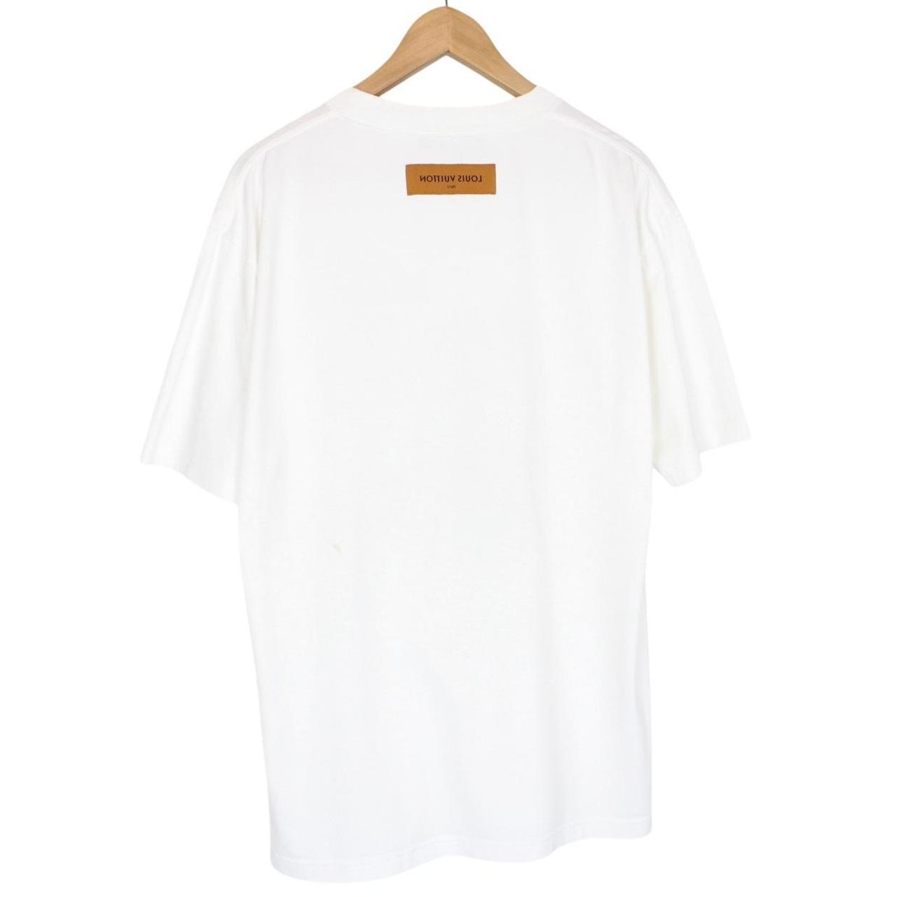 Louis Vuitton LV White Birds Print Short Sleeve Cotton T-Shirt
