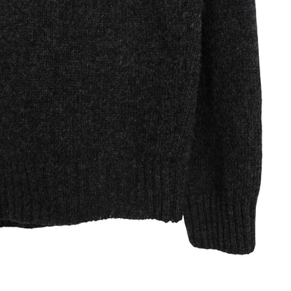 Vintage Burberry London Dark Grey Wool Knit 14 Zip Jumper
